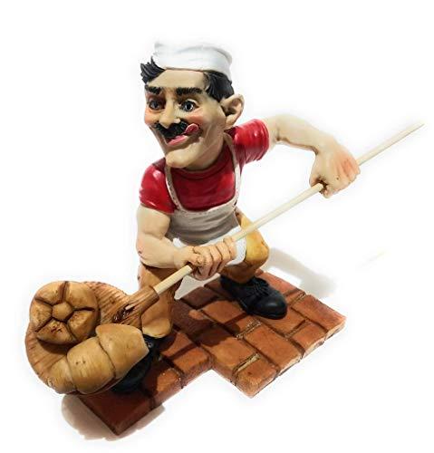 Caricatura IL FORNAIO mestiere professione sport in resina e alabastro dipinta a mano