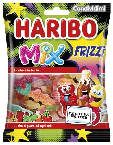 Haribo Frizzi Mix - Caramelle Gommose Frizzanti alla Frutta, 175g