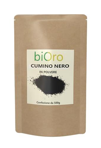 Cumino Nero Macinato in Polvere, 500g - Farina di Cumino nero - 100% Naturale e vegano - Ideale per Infusi e Cucina Speziata