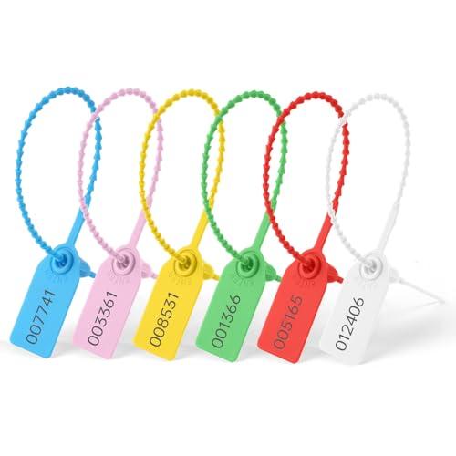 Flintronic Sigilli di Sicurezza in Plastica Numerati, 120 Pezzi, Multicolore