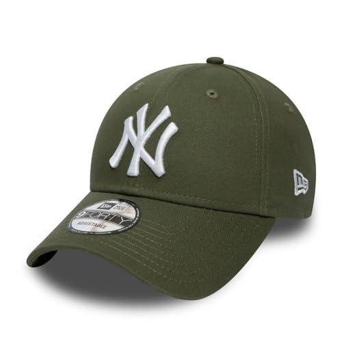 New Era New York Yankees MLB League Essential Verde Oliva 9Forty Berretto Regolabile per Bambini