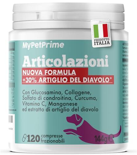 Integratore Articolazioni Cane MyPetPrime | 120 Compresse Joint Care con Glucosamina Condroitina Cane, Artiglio del Diavolo