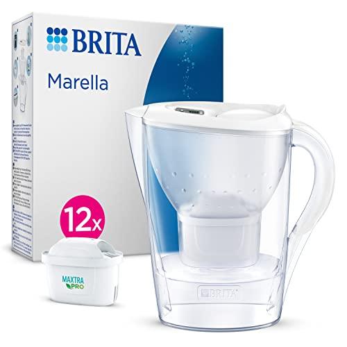 BRITA Caraffa filtrante acqua Marella (2.4L) incl. 12 x BRITA filtri MAXTRA PRO All-in-1