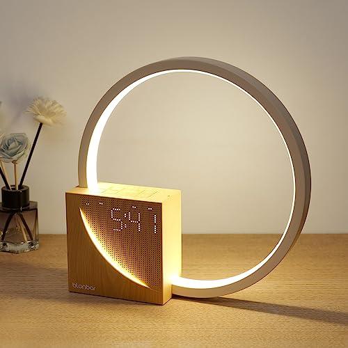 Lampada da Comodino Multifunzione Blonbar 10W con Ricarica USB, Sveglia e Funzione Aiuto Sonno