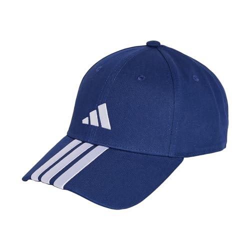 adidas Cappellino Unisex Adulto Bball 3S New Logo, Blu Scuro/Bianco, M
