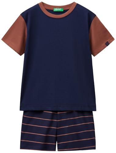 United Colors of Benetton Pig (T-Shirt+Short) Set Pigiama Bambino Blu