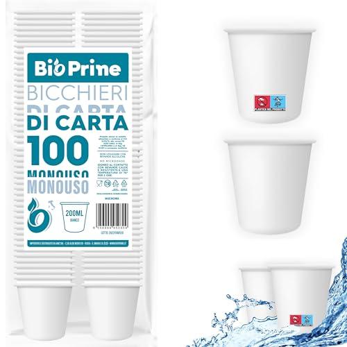 Bicchieri Acqua in Carta 200ml BioPrime - 100 Pezzi