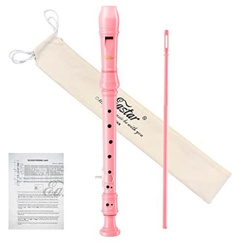 Eastar ERS-21GP Flauto Dolce Soprano in Do, Diteggiatura Tedesca, Rosa Chiaro