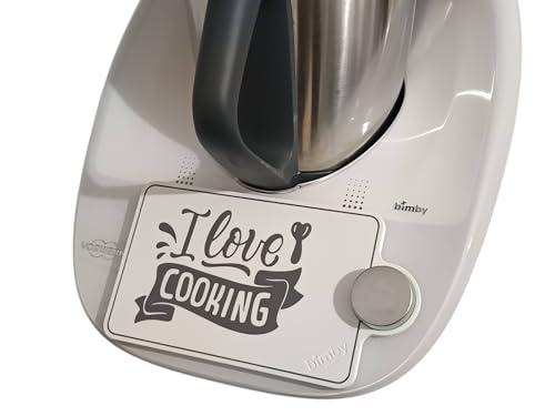 3DPRINTOK Cornice Schermo Protettiva Decorativa per Bimby TM6, Bianca e Grigia, Design 