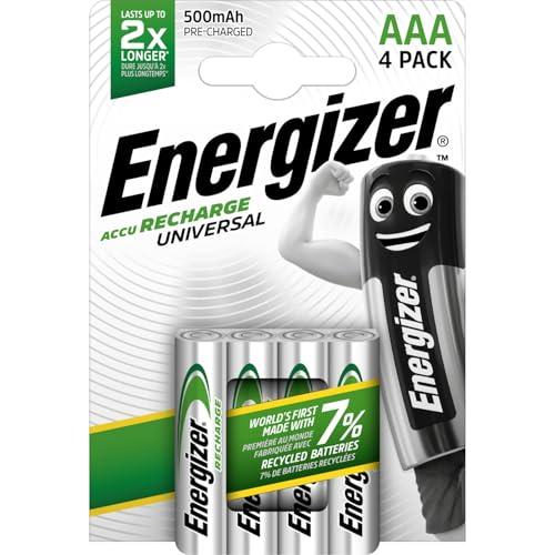Energizer Recharge Universal AAA - 4 Batterie Ricaricabili