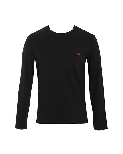 Emporio Armani T-Shirt Girocollo Maniche Lunghe Monogramma Nero
