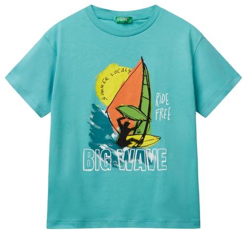 United Colors of Benetton T-Shirt Manica Corta in Cotone Organico con Stampa