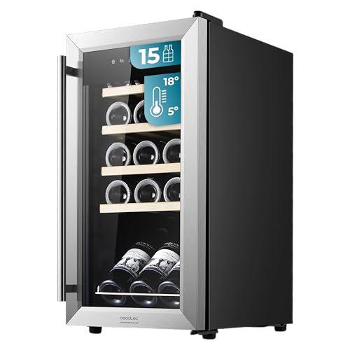 Cantinetta Vino Cecotec GrandSommelier 1550 Inox Compressor - 15 Bottiglie