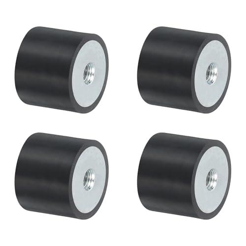 QUARKZMAN 4 Pezzi 25 x 20mm M6 Ammortizzatori in Gomma Supporti Filettatura Femmina, Supporti Isolanti Antivibrazione Sostituisce Cuscinetti Antivibranti Blocco Base Piatto Silenzioso