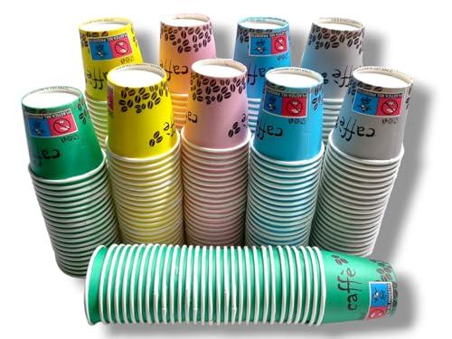Kit 200 Bicchierini Caffè in Carta Biodegradabile e Compostabile
