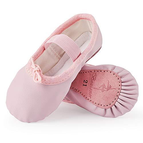 Scarpette da Danza Classica in Pelle Rosa