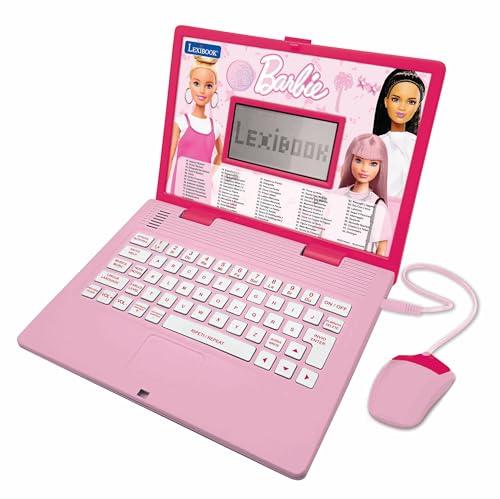 Lexibook Barbie, Laptop educativo e bilingue in Inglese/Italiano, Giocattolo per Bambini con 124 attività per Imparare, Giochi e Musica, Rosa