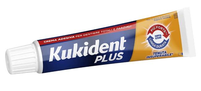 Kukident Plus Doppia Azione Crema Adesiva per Dentiere