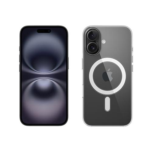 Apple iPhone 16 128 GB - Nero + Custodia MagSafe trasparente