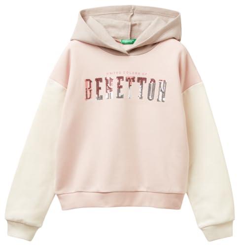 United Colors of Benetton Maglia con Cappuccio e Paillettes
