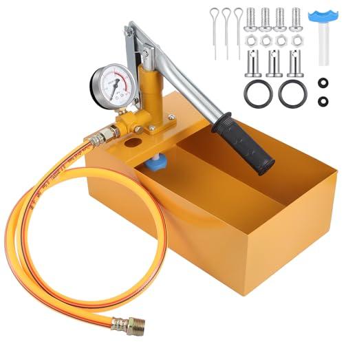 WiMas Pompa Manuale a Pressione 25 kg Pompa di Test e Riempimento con Capacità di 6 Litri 1/2 Pollice per Tubo Acqua Riscaldamento Solare