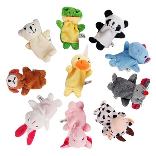 YUVKIN Set di 10 Burattini da Dito Animali in Peluche