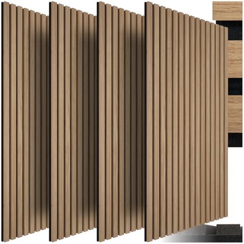 TecTake® Set di 4 Pannelli Acustici Effetto Legno - Rovere Chiaro