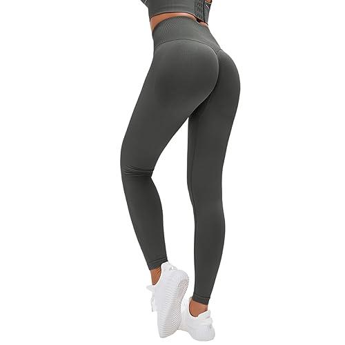 Lishang Leggings Sportivi Donna Push Up Vita Alta