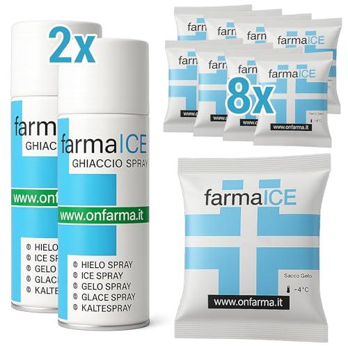 OnFarma KIT Ghiaccio Istantaneo e Spray per Traumi e Sport