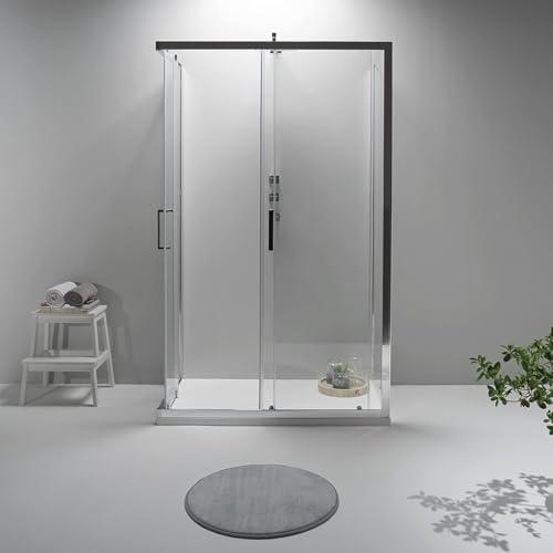 Box Doccia Angolare 80x80x80 cm Cristallo 6mm Anticalcare