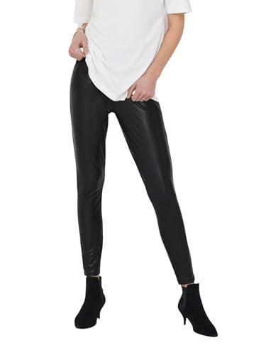 ONLY Cool Coated Legging Noos Leggings Donna, Nero
