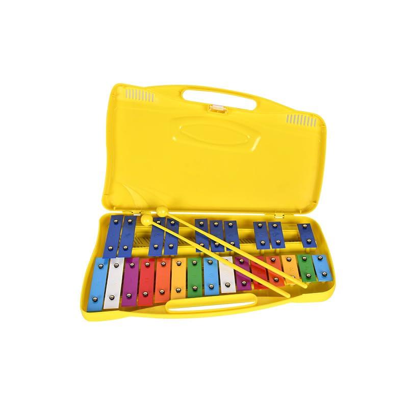Xilofono Glockenspiel Angel AG-25N3 - 25 Tasti Metallici con Custodia - Giallo