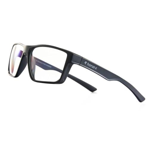 Horus X • Occhiali Luce Blu Uomo Donna | Occhiali Gaming Anti Luce Blu Protezione Ottimale Anti-Fatica | Clear