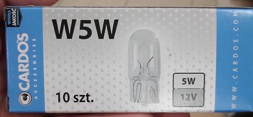 Cardos W5W Lampadine per Targa - Set da 10