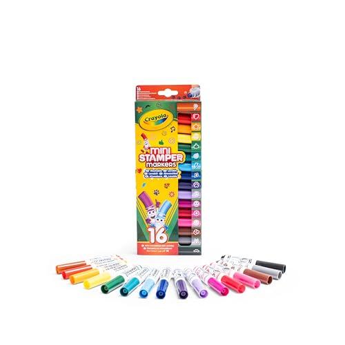 Crayola - 16 Pennarelli Lavabili con Punta a Stampino Pip Squeaks