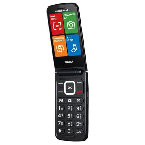 Brondi Magnum XXL Telefono Cellulare per Anziani con Tasti Grandi e Flip Attivo