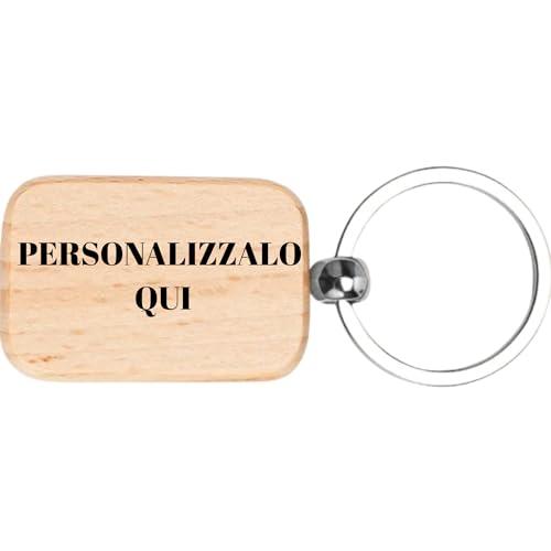 Portachiavi Personalizzato in Legno - Rettangolo