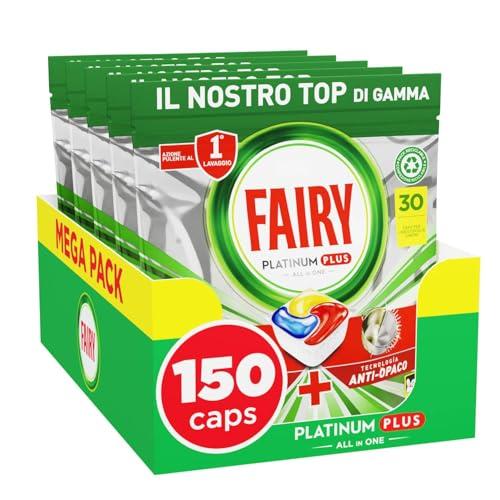 Fairy Platinum Plus Pastiglie Lavastoviglie, Limone, 150 Capsule