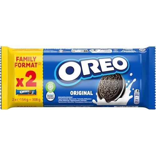 Oreo Original, Biscotti al Cacao Ripieni di Crema al Gusto Vaniglia, 2x154g (2 confezioni da 154g)