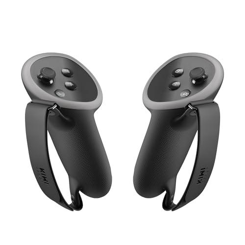 KIWI design Controller Grip Cover Accessori Compatibili con Meta Quest 3S/Quest 3 con Apertura Batteria, Protezione per Impugnatura in Silicone con Cinghie sulle Nocche