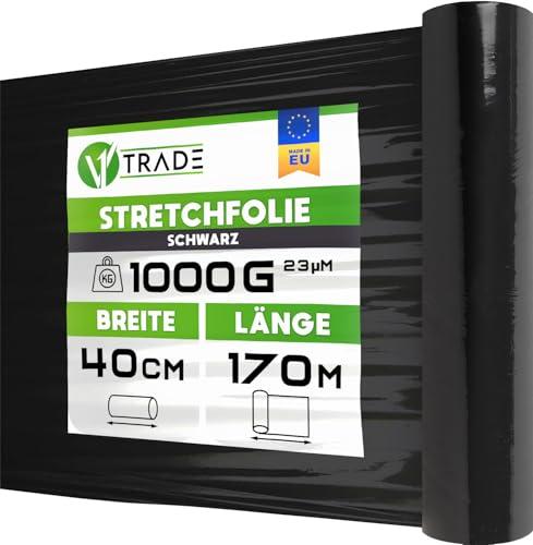 V1 Trade Pellicola Elastica Nera per Imballaggio e Trasloco