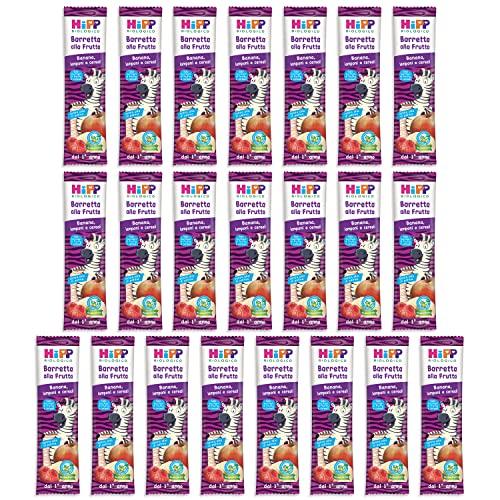 HiPP - Barrette alla Frutta Bio Banana, Lamponi e Cereali - 22x23gr