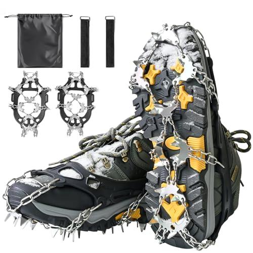 Ramponi da Ghiaccio a 32 Denti in Acciaio Inox per Trekking, Escursionismo e Alpinismo
