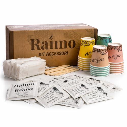 Kit Accessori Caffè Completo - 150 Bicchierini Biodegradabili, Palettine in Legno e Bustine di Zucchero