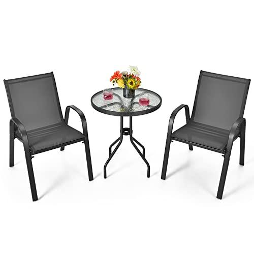 COSTWAY Set Mobili da Giardino 3 Pezzi
