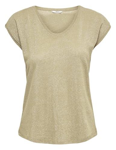 Only Onlsilvery Top Oro Lurex Scollo a V