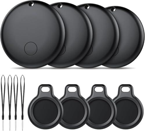 Smart Tag Android Compatibile con Google Find My Device - Set da 4 Nero