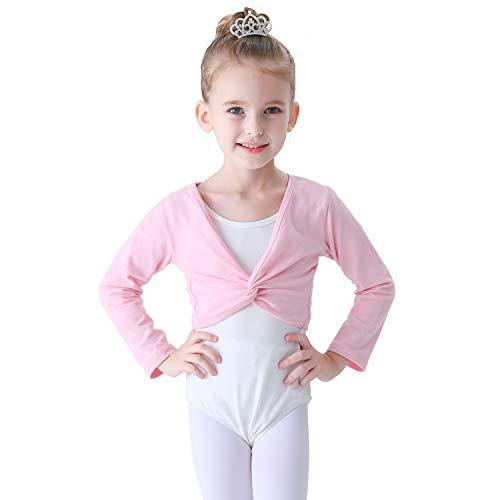 Soudittur Maglia a Incrocio da Danza Classica per Bambini - Rosa, 125-135 cm