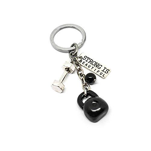 Portachiavi Fitness: Manubrio, Kettlebell e Forza