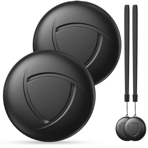 Smart Tracker Tag compatibile con Apple Dov'è (Solo IOS) - Localizzatori GPS Nero (2 Pezzi)